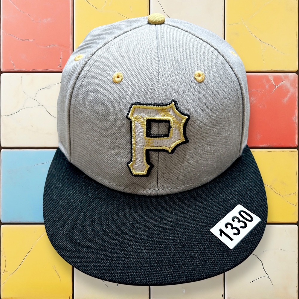 Vintage 90s Pittsburgh Pirates Fitted Hat Size 7 1/2 The Game MLB Gray Black Cap